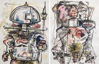 2 Matt Godwin UNTITLED Paintings - Sold for $1,536 on 05-24-2025 (Lot 175).jpg
